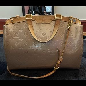Louis Vuitton - Patent Leather Brea MM Satchel Handbag